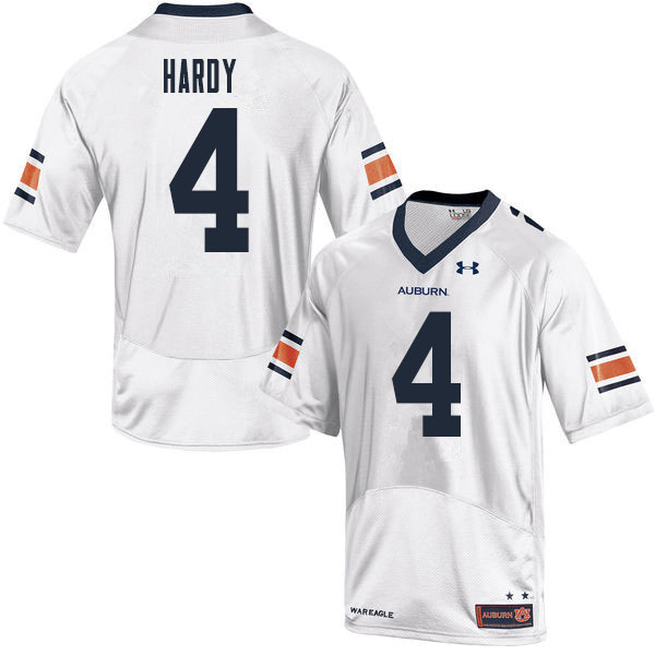 Auburn Tigers Men's Jay Hardy #4 White Under Armour Stitched College 2020 NCAA Authentic Football Jersey OUA4774CH